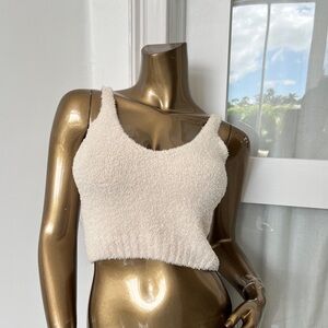 Oh Polly Cream Textured Knit Top